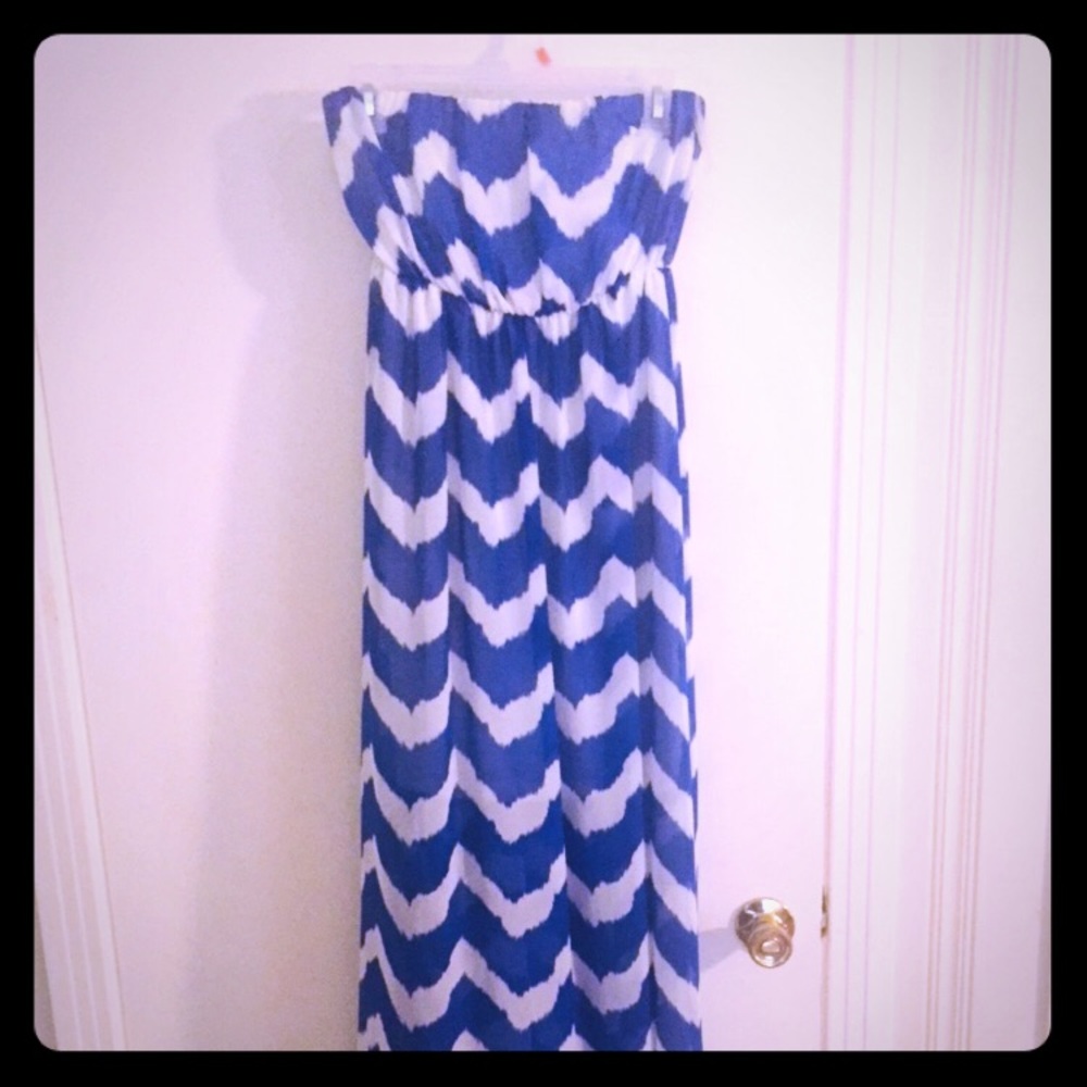 Strapless Dress with white underlay